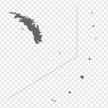 Blank map South Georgia and the South Sandwich Islands. High quality map of South Georgia on transparent background for your desi